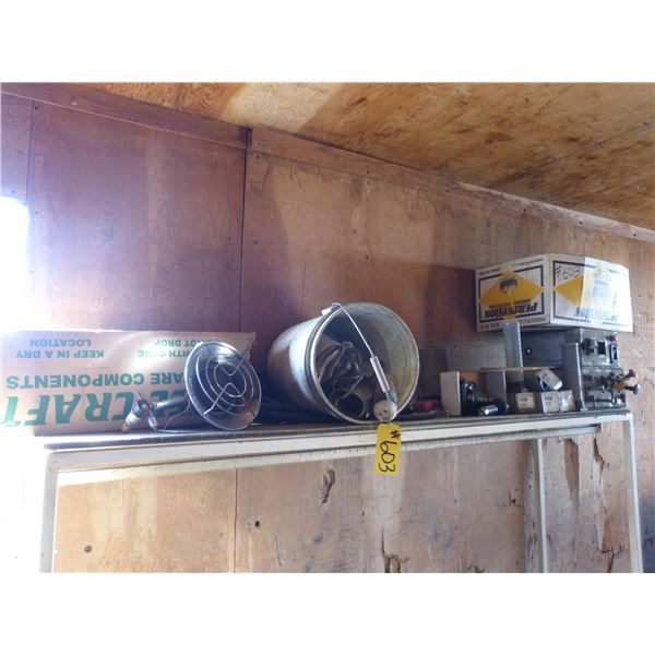 Propane heater, 4- buyers filters, 2- control boxes