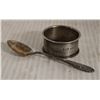 Image 1 : STERLING SILVER SPOON , NAPKIN RING ENGLISH SILVER