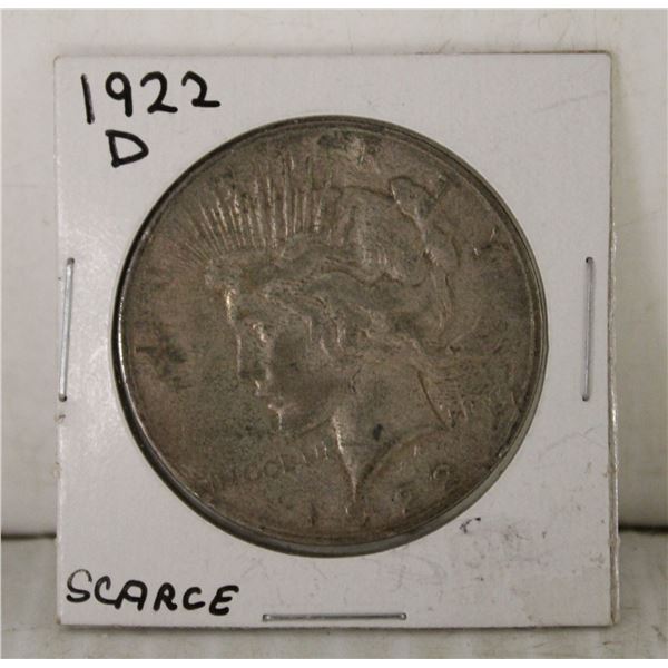1922 US SILVER DOLLAR D