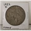 Image 1 : 1922 US SILVER DOLLAR D