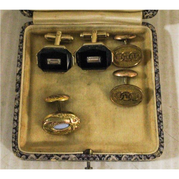 CUFFLINKS IN BOX 2 SETS + 1