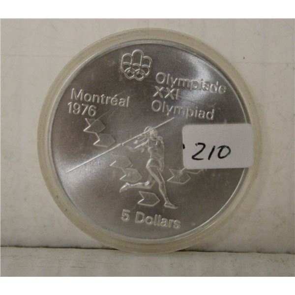 ONE OUNCE SILVER 1976 MONTREAL OLYMPICS COIN