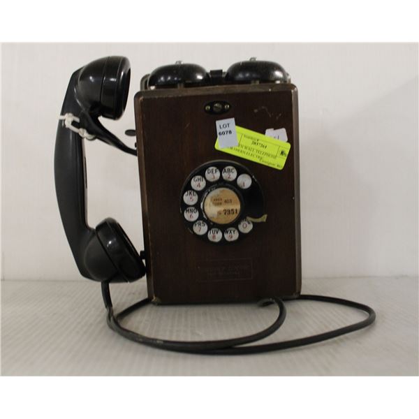WOODEN WALL TELEPHONE NORTHERN ELECTRIC