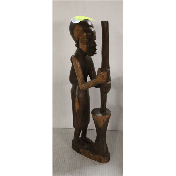 AFRICAN WOODEN SCULPTURE 15 INCHES