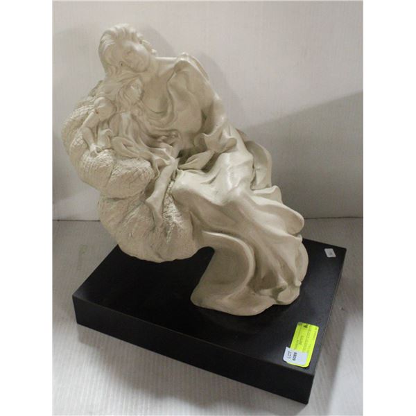 STATUE SIGNED BY ALICE HEATH, 15 INCHES TALL