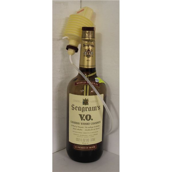 SEAGRAMS CANADIAN WHISKY BOTTLE, 3.78 LITRE