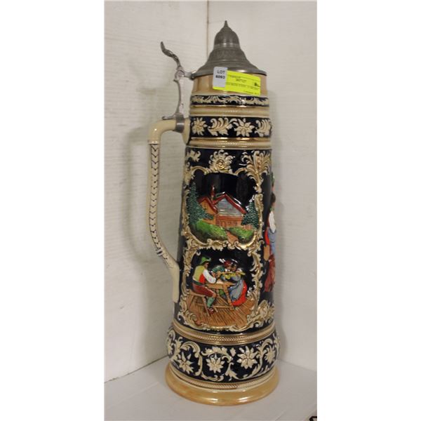 GERMAN BEER STEIN , 21 INCHES TALL