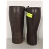 Image 1 : PAIR OF MILITARY LEATHER SHIN GAURDS