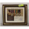 Image 1 : FRAMED MEDAL SET WW2 WITH SOLDIERS SERVICE