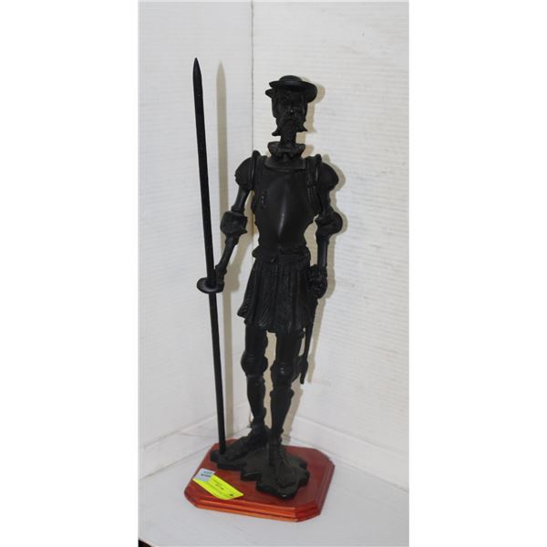 CONQUISTADOR STATUE, 19 INCHES