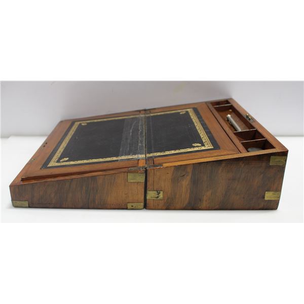 ANTIQUE WALNUT PORTABLE DESK/BOX ENGLAND