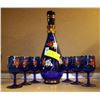 Image 1 : COBALT  BLUE DECANTER AND 6 GLASSES SET