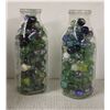 Image 1 : TWO MILK BOTTLES WITH MARBLES
