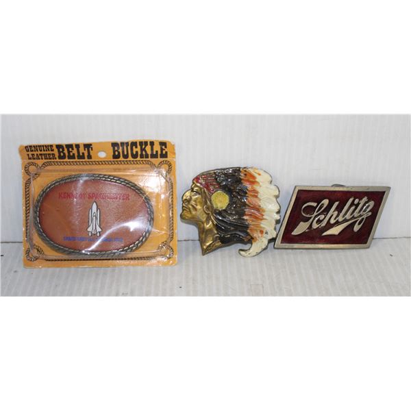 SET OF 3 BELT BUCKLES
