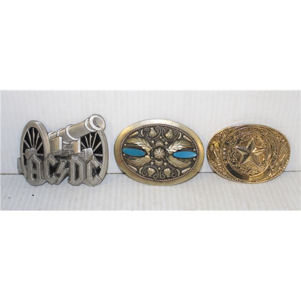 SET OF 3 BELT BUCKLES