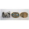 Image 1 : SET OF 3 BELT BUCKLES