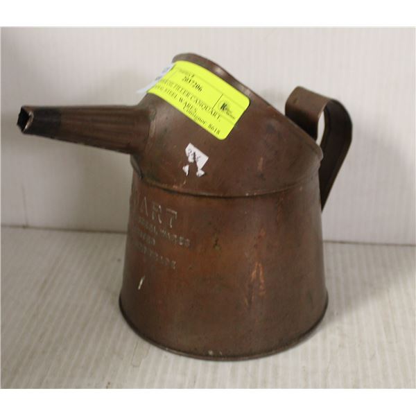 COPPER OIL FILLER CANQUART, GENERAL STEEL WARES