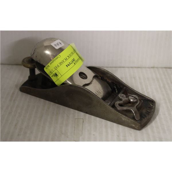 STANLEY BLOCK PLANE PAT. 2-18-13