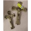 Image 1 : TWO METAL CROSSES 9.5 AND 7 INCHES