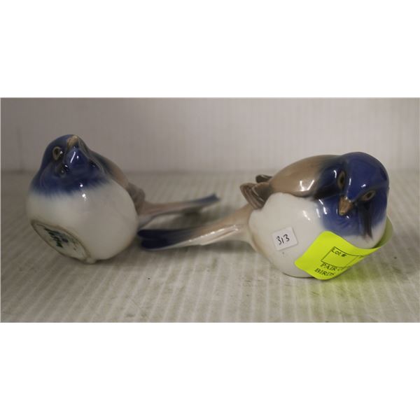 PAIR OF ROYAL COPENHAGEN BIRDS
