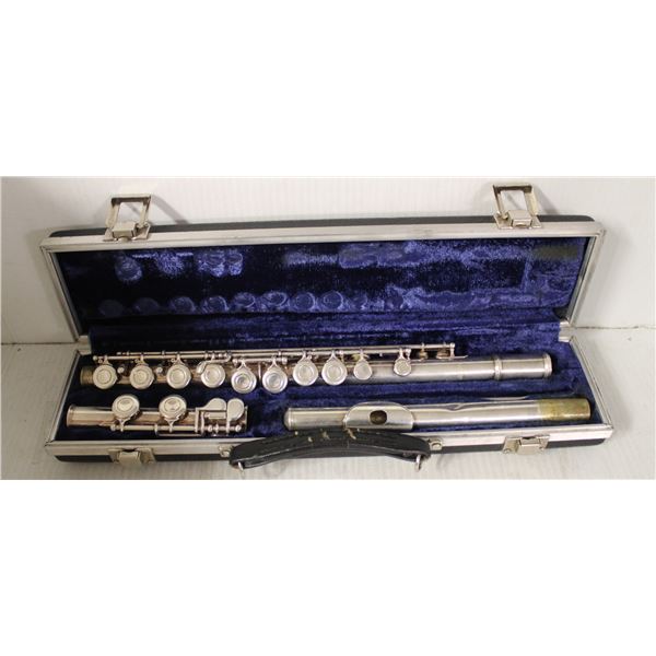 SILVER FLUTE IN CASE E.L. FORD ELKHART