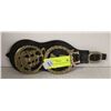 Image 1 : TWO HORSE BRASSES ON LEATHER STRAP