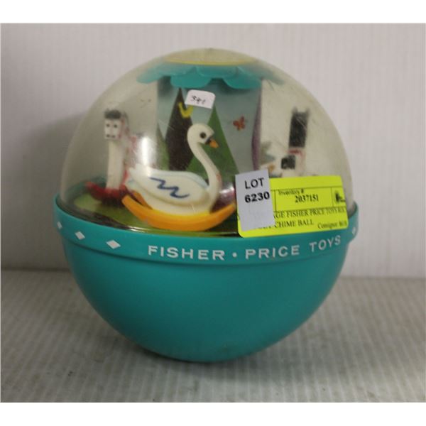 VINTAGE FISHER PRICE TOYS ROLY POLY CHIME BALL