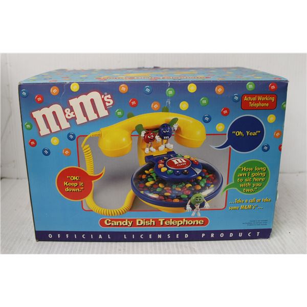 M+M CANDY DISH TELEPHONE WORKING IN BOX