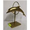 Image 1 : BRASS DOLPHIN , 11 INCHES HIGH, 11 INCHES LONG