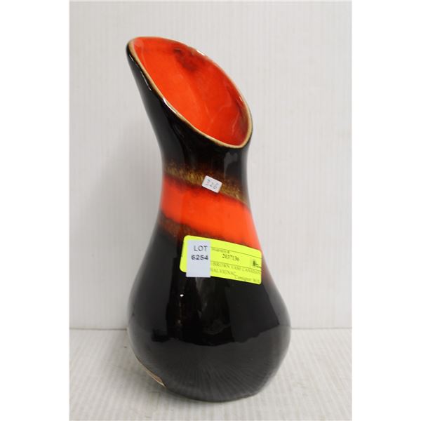 ORANGE/BROWN VASE CANADIAN MADE CHALVIGNAC