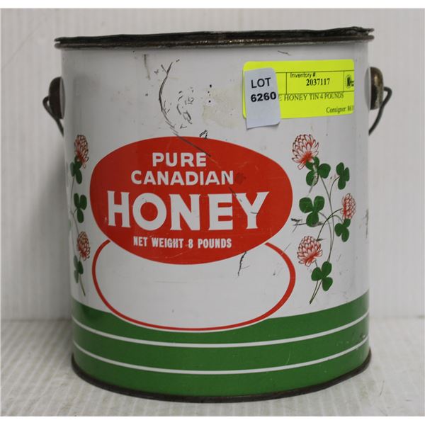 PURE HONEY TIN 4 POUNDS
