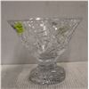 Image 1 : PINWHEEL CRYSTAL: BOWL ON PEDESTAL 6.5 IN TALL