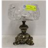Image 1 : PINWHEEL CRYSTAL: BOWL ON PEDESTAL 9.5 IN HIGH