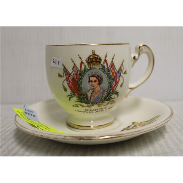 CUP AND SAUCER ROYAL WINTON QUEEN ELIZABETH 2