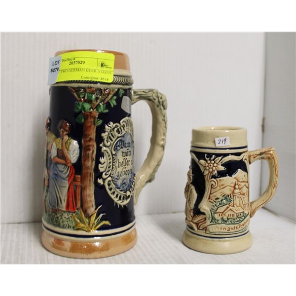 SET OF TWO GERMAN BEER STEINS