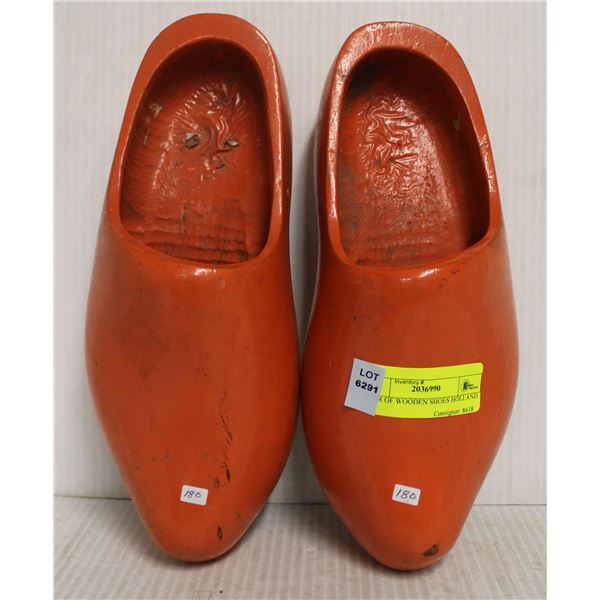PAIR OF WOODEN SHOES HOLLAND