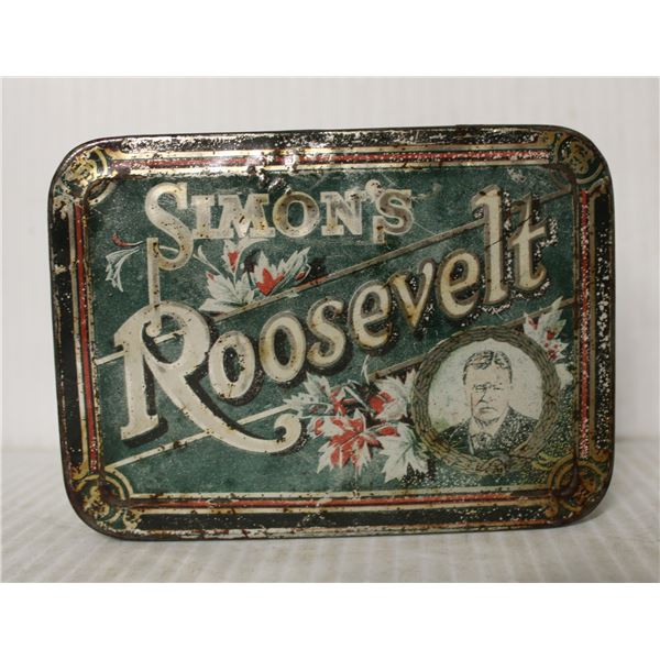 SIMON'S ROOSEVELT CIGAR TIN