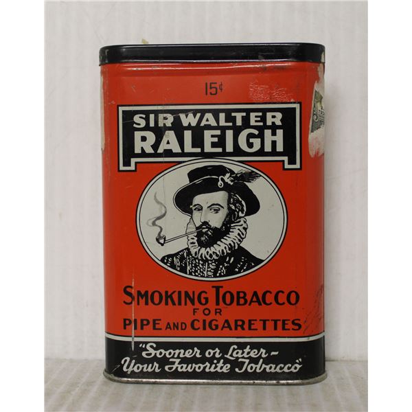 SIR WALTER RALEIGH TOBACCO POCKET TIN