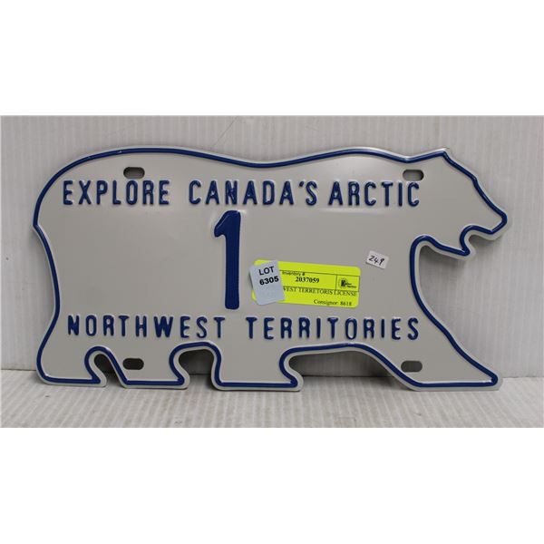 NORTH WEST TERRETORIS LICENSE PLATE