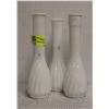 Image 1 : SET OF 3 MILK GLASS VASES