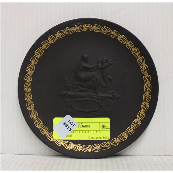 WEDGEWOOD PLATE, BLACK, MOTHER