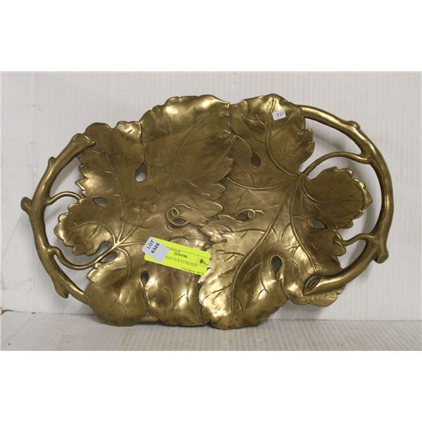 BRASS TRAY 15 X 9.5 INCHES
