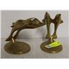 Image 1 : PAIR OF BRASS DOLPHINS 5 INCHES HIGH