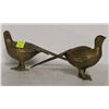 Image 1 : PAIR OF BRASS BIRDS 13 INCHES LONG