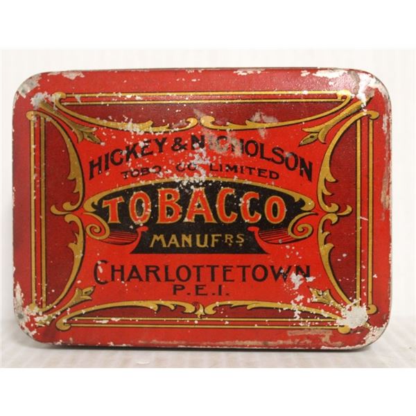 HICKY AND NICHOLSON TOBACCO TIN CHARLOTTE TOWN