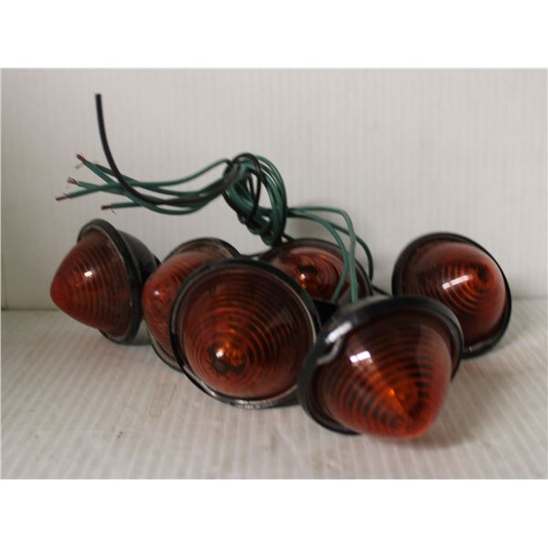 SIX VINTAGE VEHICLE LIGHTS