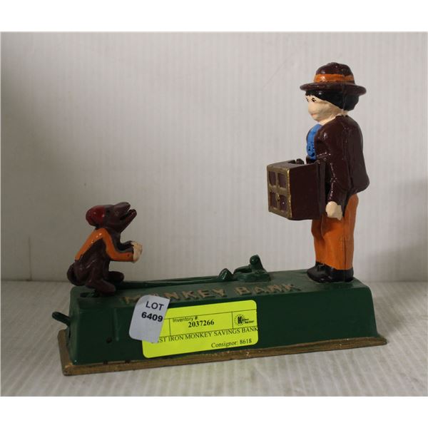 CAST IRON MONKEY SAVINGS BANK