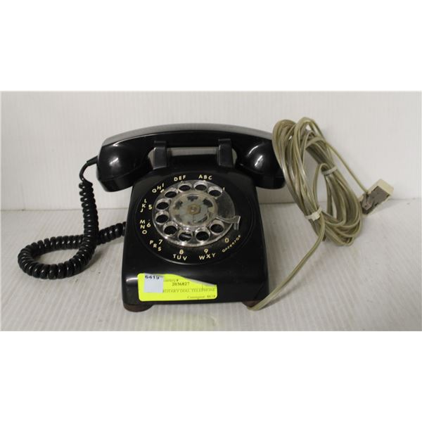 BLACK ROTARY DIAL TELEPHONE