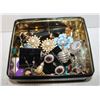 Image 1 : TIN OF VINTAGE JEWELRY