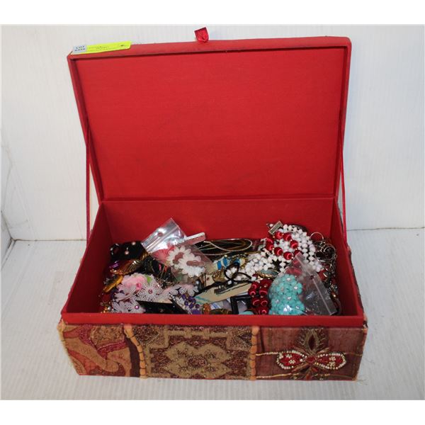 BOX OF VINTAGE JEWELRY